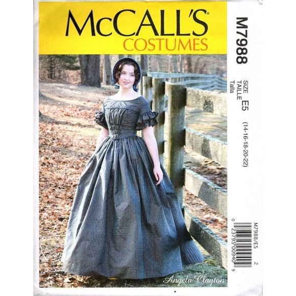 McCall's M7988 Misses 14 to 22 Historical Costume Victorian Dress Pattern New - Picture 1 of 2